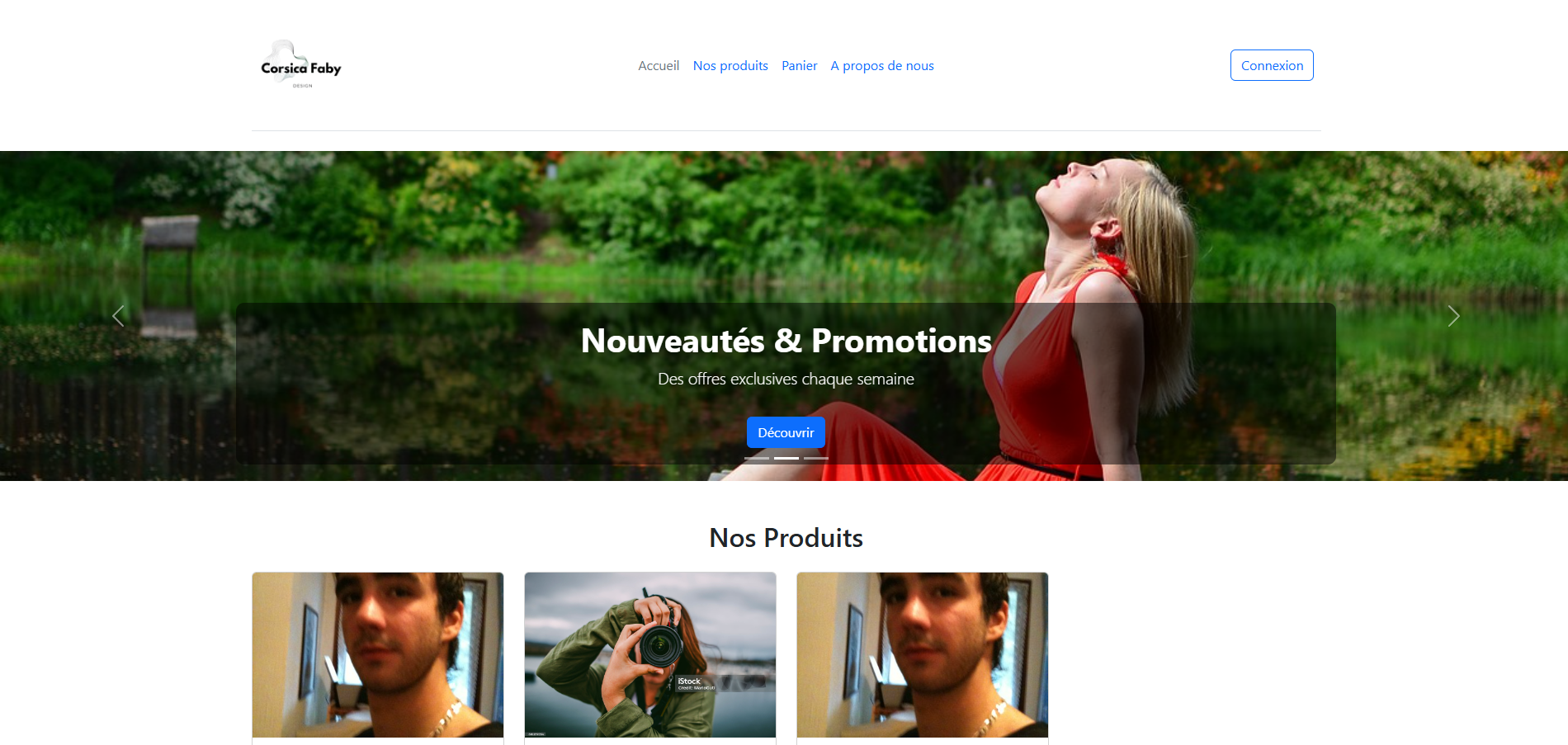 Site e-commerce PHP/MySQL — liste des produits